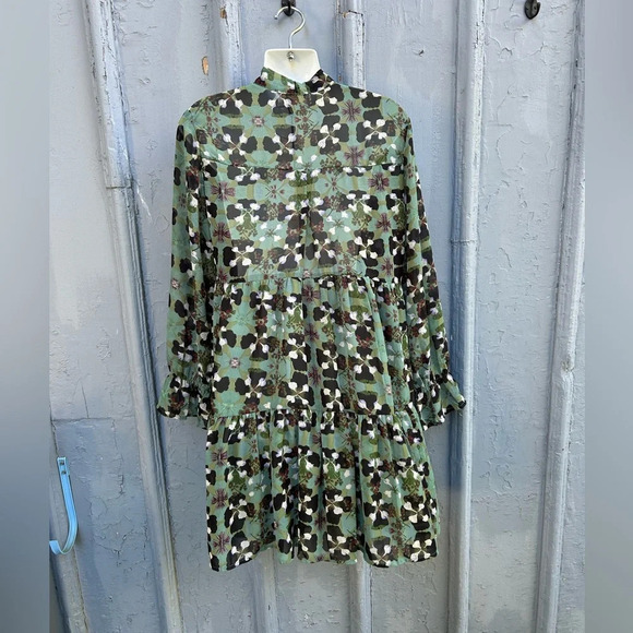 Elan Green Orchid Mini Dress, BNWT,  size Small - Picture 5 of 11